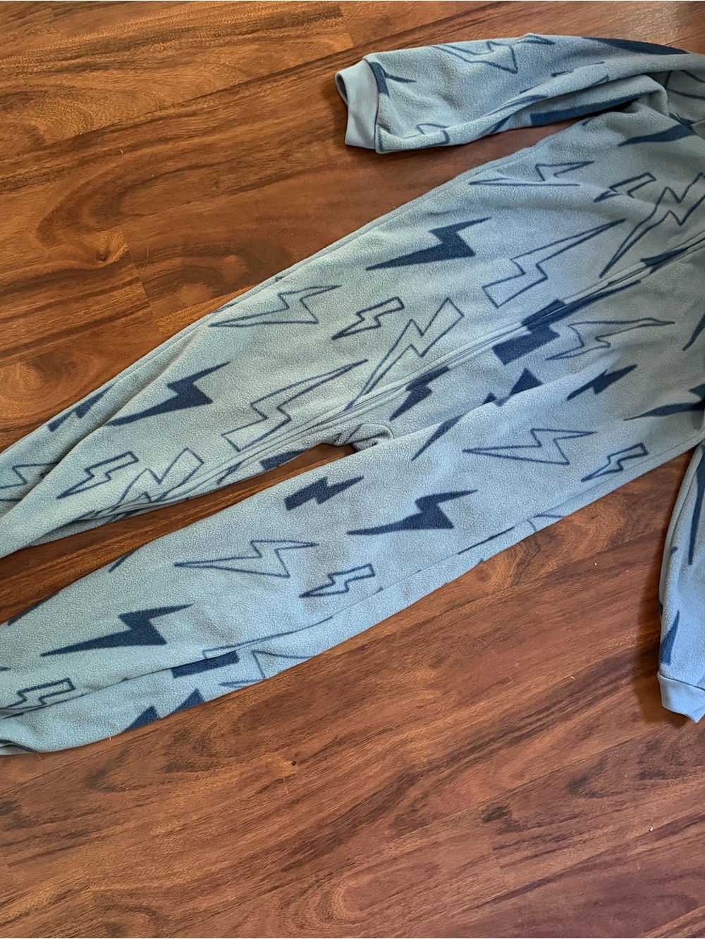 Bundle of Carter's Lightning Fleece Pajama One-Piece and 2 piece bunny pjs